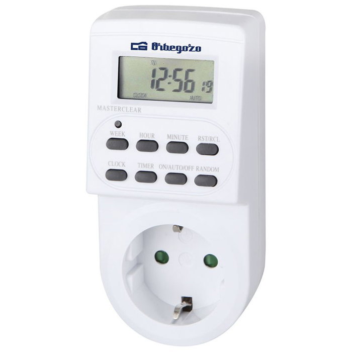 Orbegozo PG 20 Programador de enchufe digital semanal, 3600W Orbegozo PG 20 Programador de enchufe digital semanal, 3600W